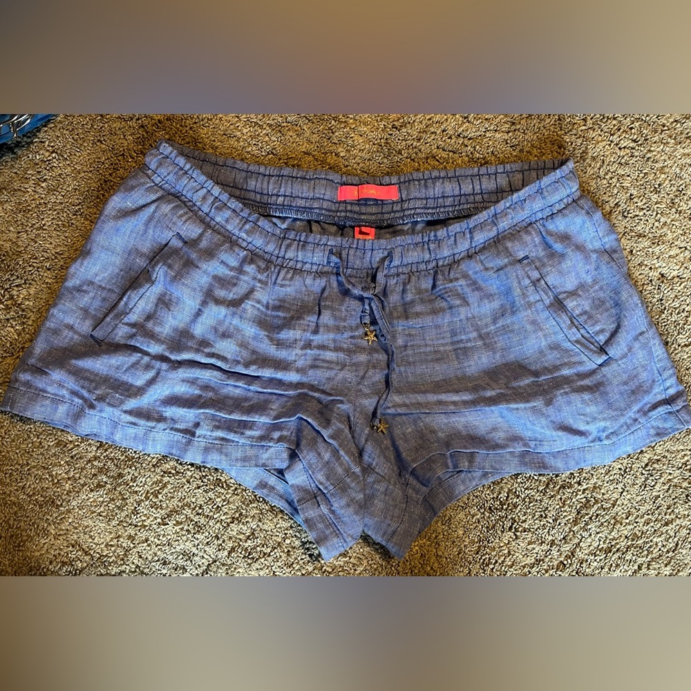 Lilly Pulitzer Baybreeze Linen Short in Blue size L NWOT